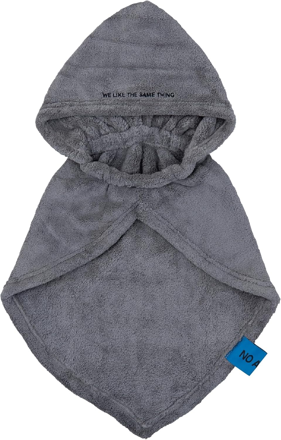 CBJAPAN NOALIKE Hooded Towel, Gray, for Small Dogs and Cats, Neck Circumference 14.2 Inches (36 Cm), Microfiber, Water Absorbent, Quick Drying, Dogs and Cats, Clothes, Antibacterial Pet Robe