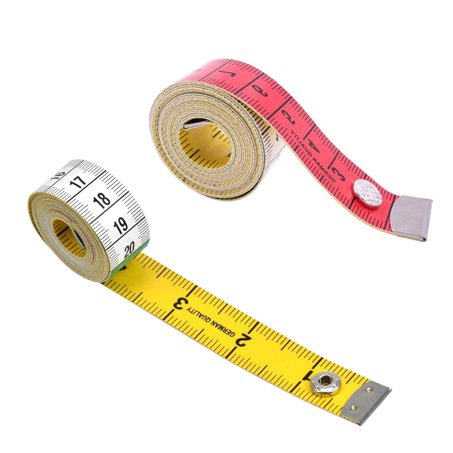 Measuring Tape 3 Pack Body Measuring Ruler, 60Inch/150Cm, Body Measuring Tape, Double Scale Body Measuring Tape with Snap Button, Soft Body Tape Measure, for Sewing, Tailor, Measurement image number 4