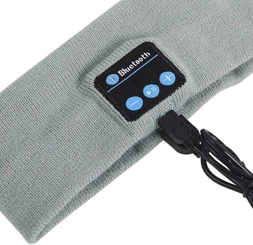 Wireless Bluetooth Stereo Earphone Headphone Sports Headband with Mic (Deep Grey) image number 5