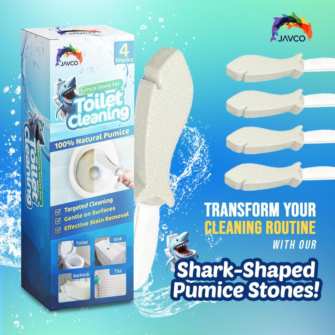 4 Pack Pumice Stone for Toilet Cleaning | Toilet Pumice Stone with Handle | Pumice Cleaning Stone for Toilet Bowl image number 4