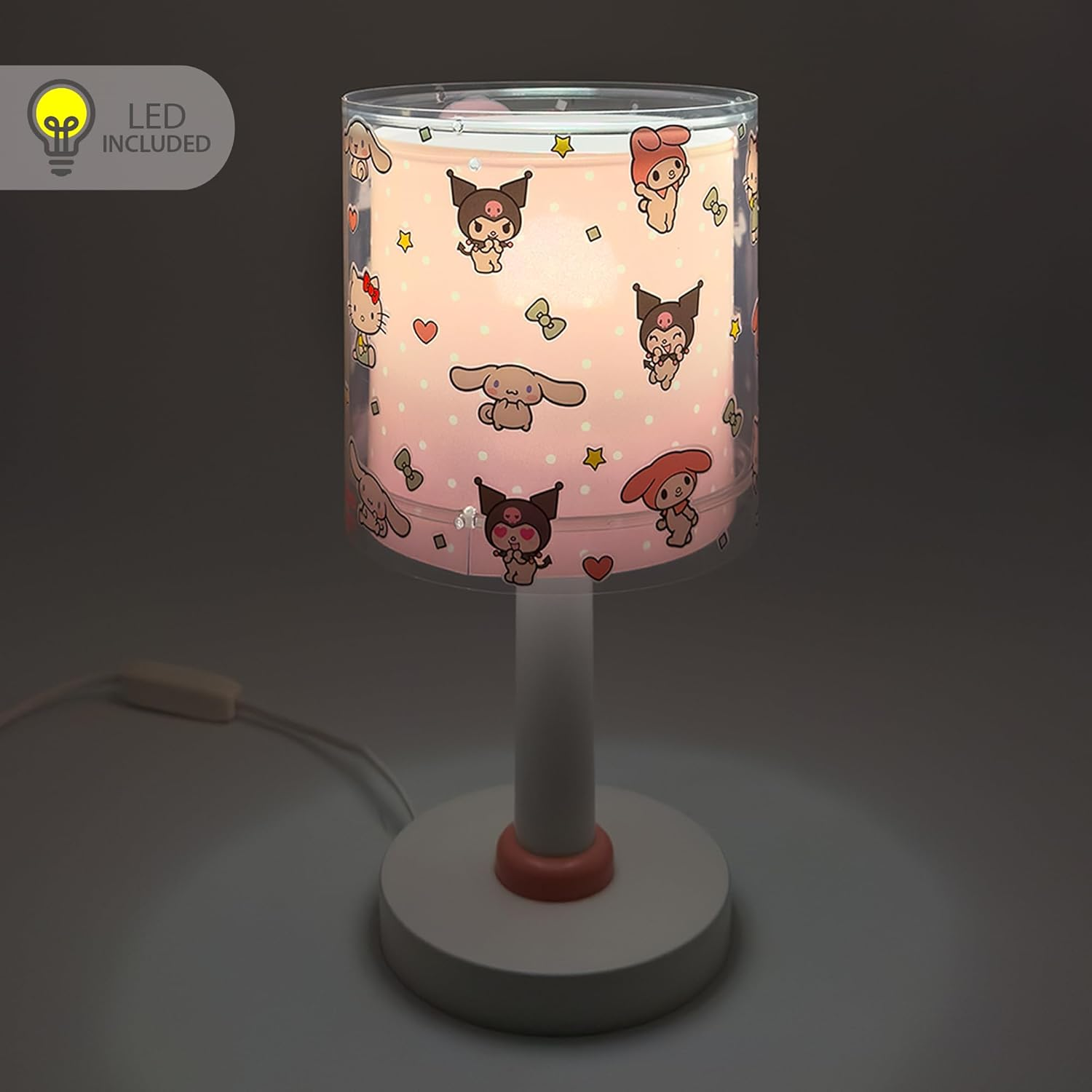 Dalber Hello Kitty and Friends, My Melody, Cinnamoroll, Kuromi 41251, G4-4W LED Children'S Table Lamp &ndash; Bulb Included image number 3