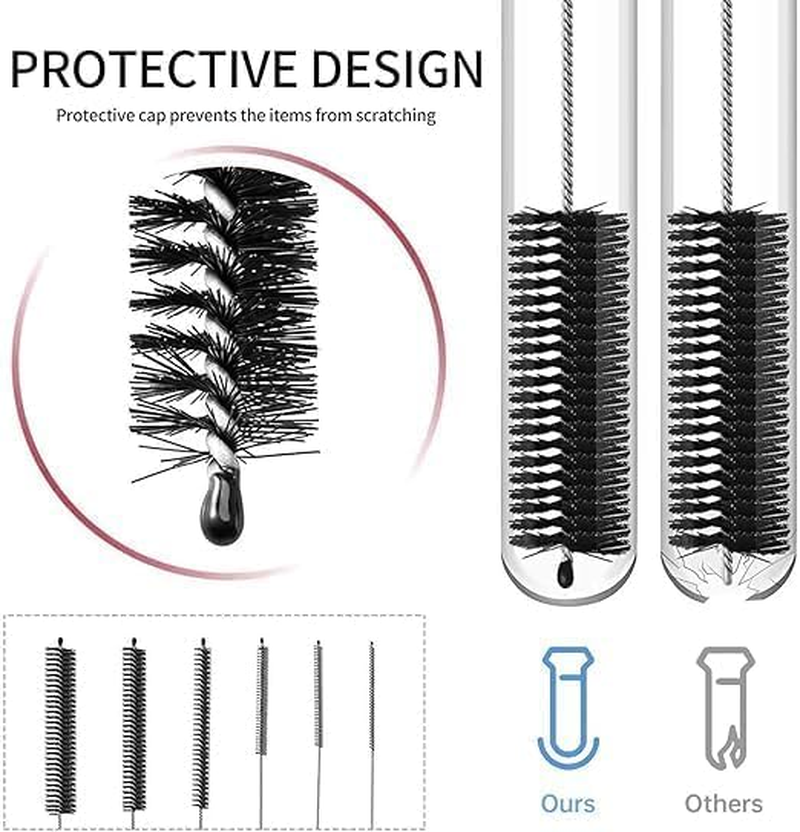 13Pcs Stainless Steel Flexible Cleaning Brush Set (22Cm) &ndash; Durable Stainless Steel Wire Brushes in Multiple Sizes (2-25Mm) for Straws, Bottles, Pipes, Tubes, and Drains image number 3