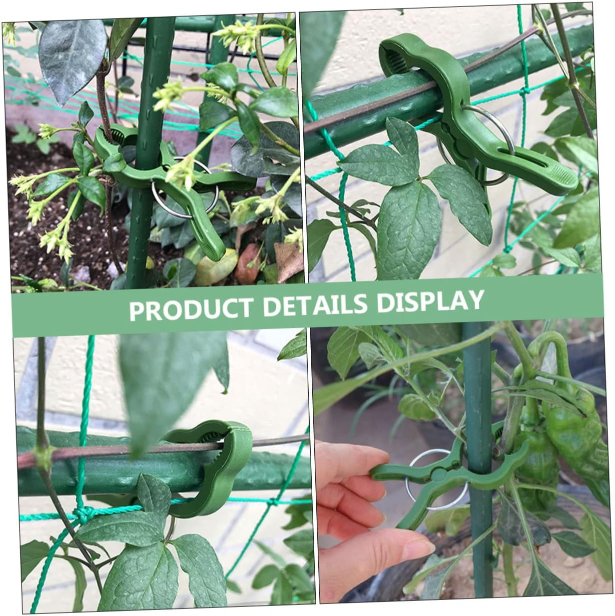 FONDOTIN 25Pcs Orchiid Clip Garden Plant Clips Gardening Fixing Gripper Plastic Iron image number 4