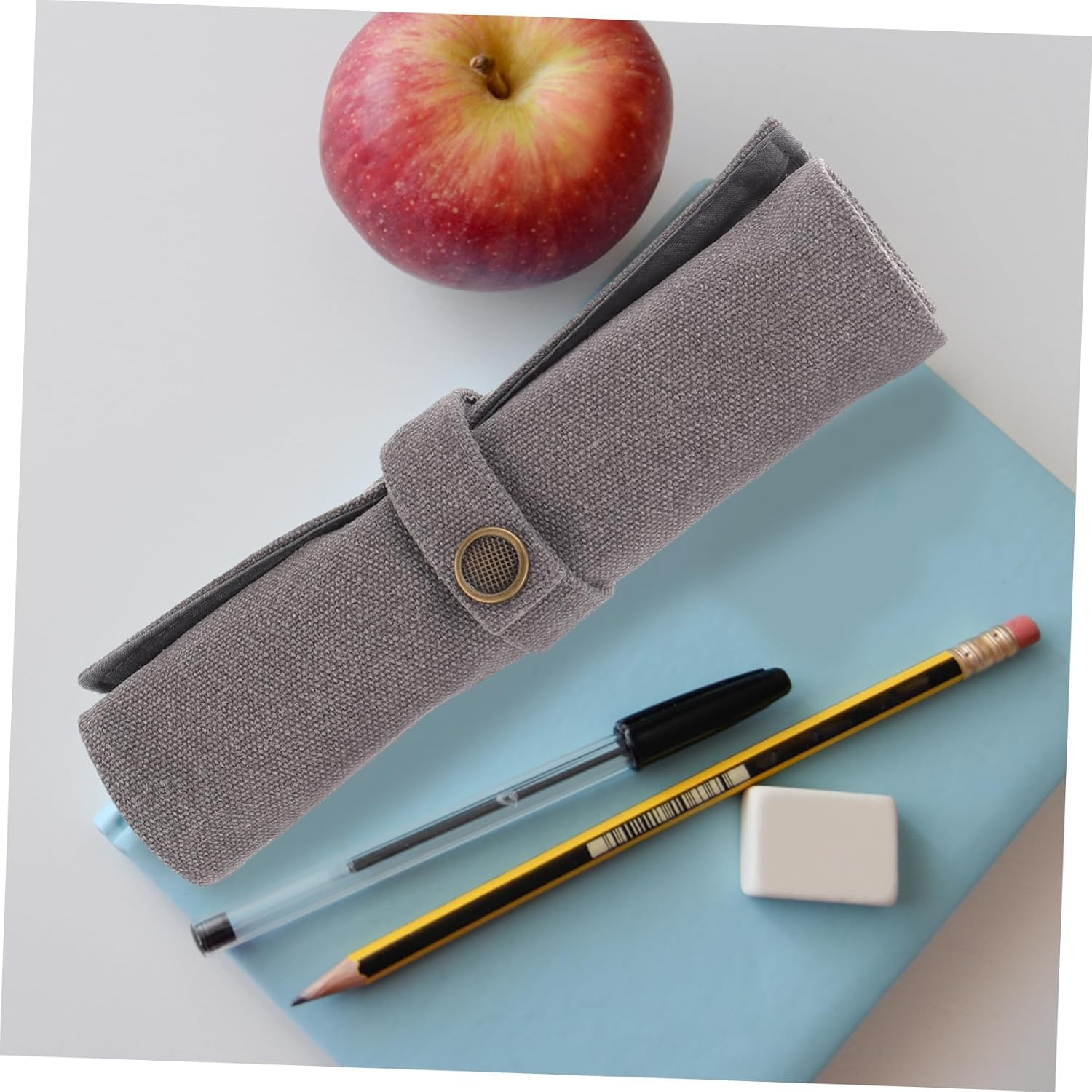 DIYEAH Stationery Office Product Roll up Pencil Storage Bag Pencils Canvas Bag