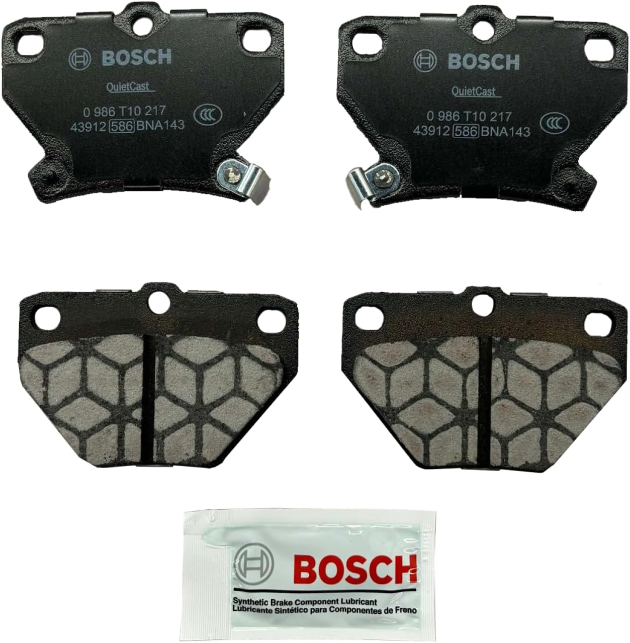 BOSCH Quietcast BOSCH Ceramic Rear Brake Pads DB1429BKL - Copper-Free, Long-Lasting and Durable - Zirconia Coating and Multi-Layer Shims for Superior Braking Performance and Noise Reduction - Black image number 2