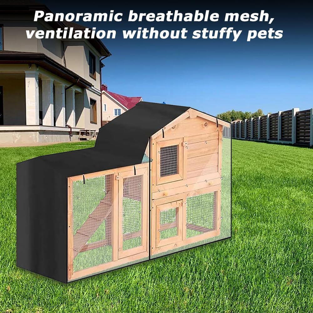 Small Animal Cage Cover,Bird Cage Cover,Rabbit Dust Cover,Pet House Dust,For Night Waterproof Windshield Light Proof Parrot Cage Cover Breathable Washable(Black) image number 1