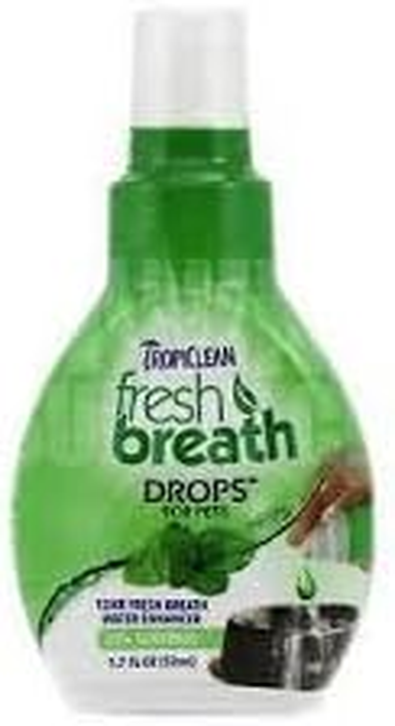 Tropiclean Fresh Breath No Brushing Teeth Cleaning Dental Health Water Additive Solution for Cats 6 Piece Display
