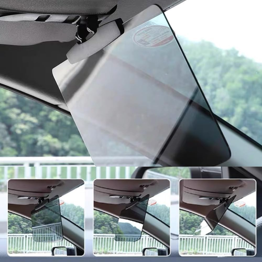 IONPSHG 2Pcs Universal anti Glare Polarizing Sunshade Extender Adjustable Angle All Seasons Universal Car Shade, for anti Glare Snow Blindness Uv Protection in Cars Trucks and Suvs All Year Round
