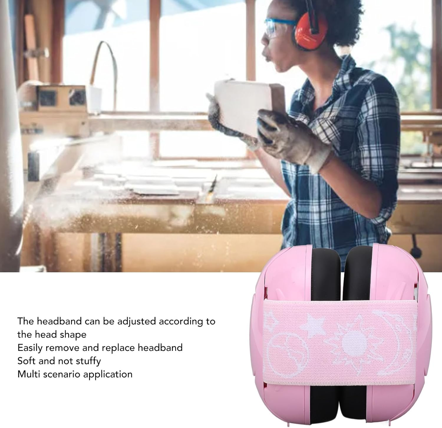 Ear Muffs, Adjustable Baby Headphones Noise Cancelling Earmuffs, Improves Sleep Noise Cancelling Headphones for Concerts Sporting Events Travel image number 5