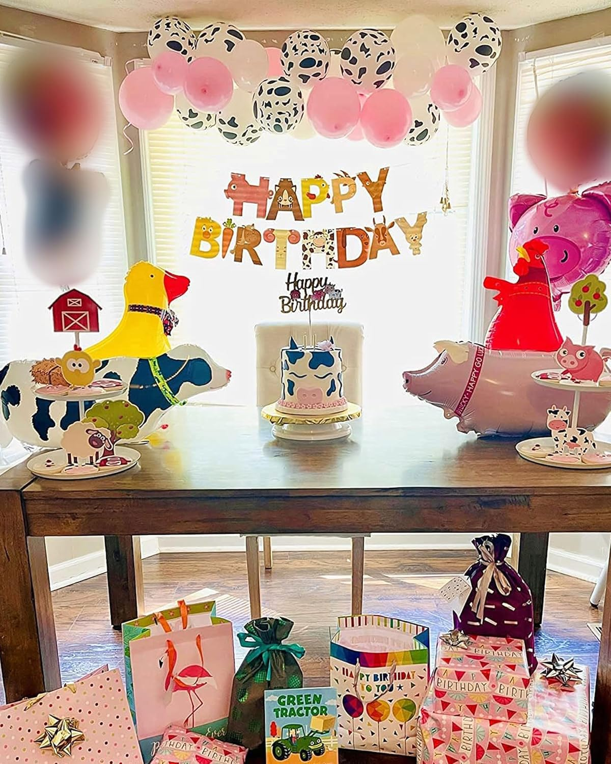 Jevenis 29 PCS Farm Animals Birthday Decoration Farm Animals Birthday Banner Farm Animals Party Supplies Cow Balloons for Animal Birthday Kids image number 2