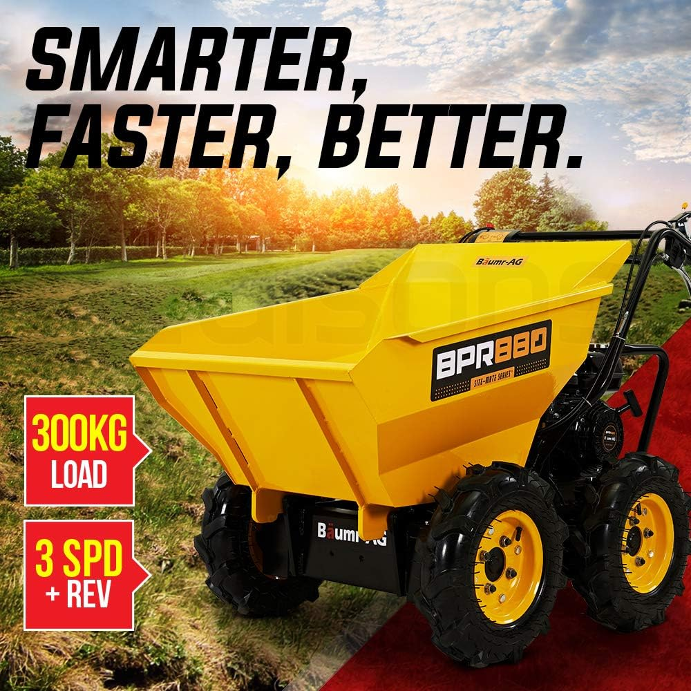 Baumr-Ag 196Cc Petrol Wheelbarrow Dumper 6.5HP Power Mini Dumper Barrow Motorised - BPR880 image number 2