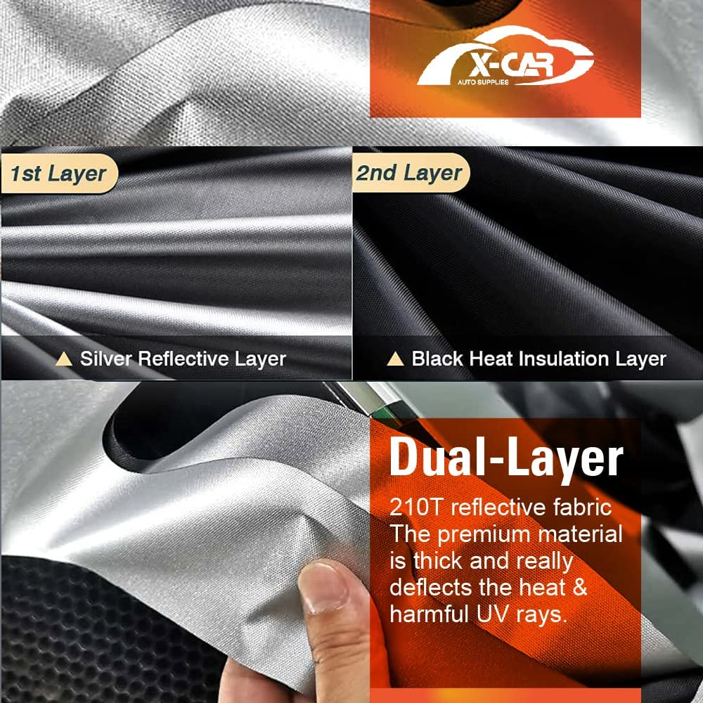 X-CAR Windshield Sun Shade Compatible with Toyota Hilux 2015-2025 Visor Protector Car Sun Shade