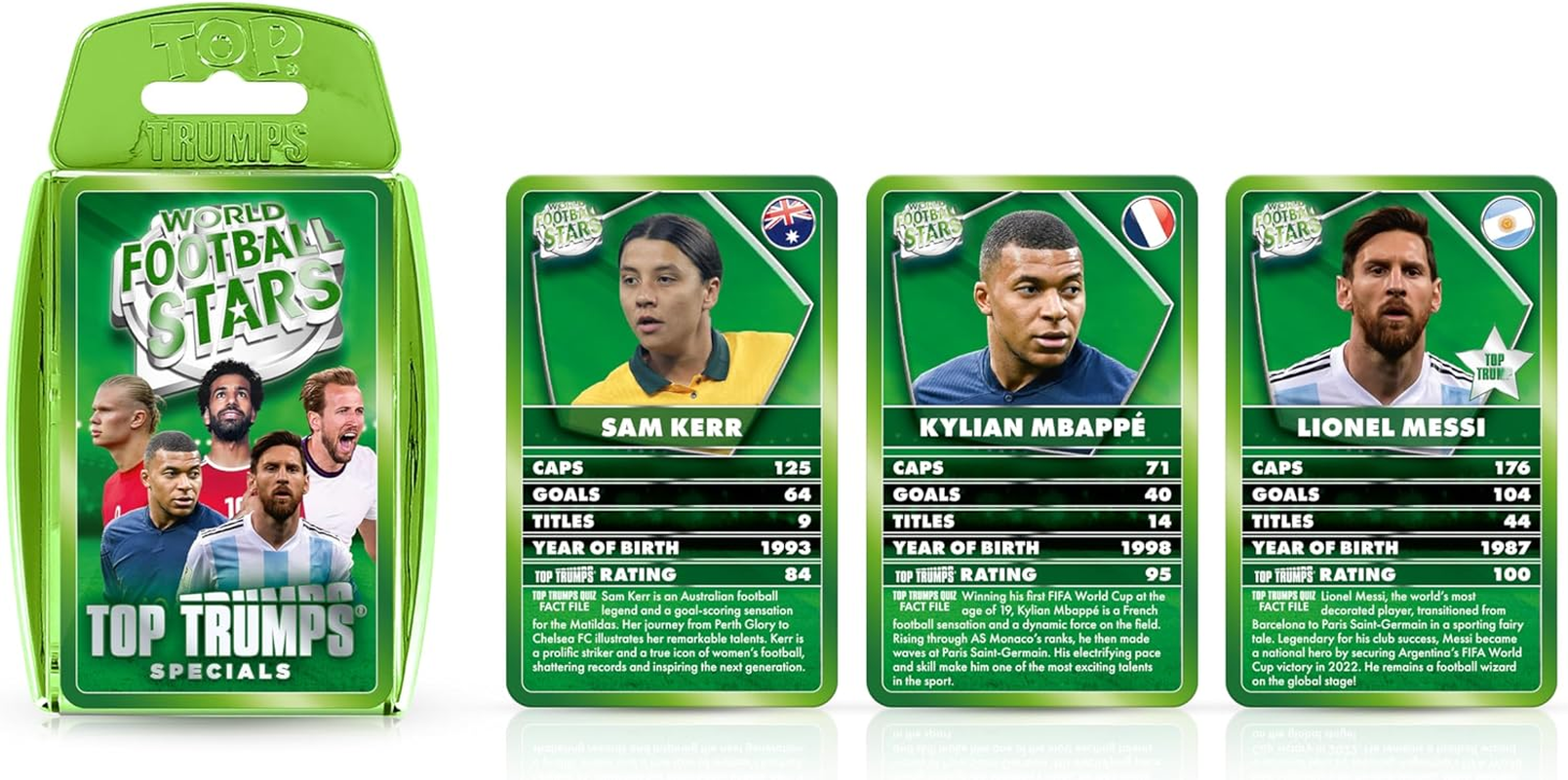 Winning Moves Top Trumps Specials World Football Stars Card Game image number 3