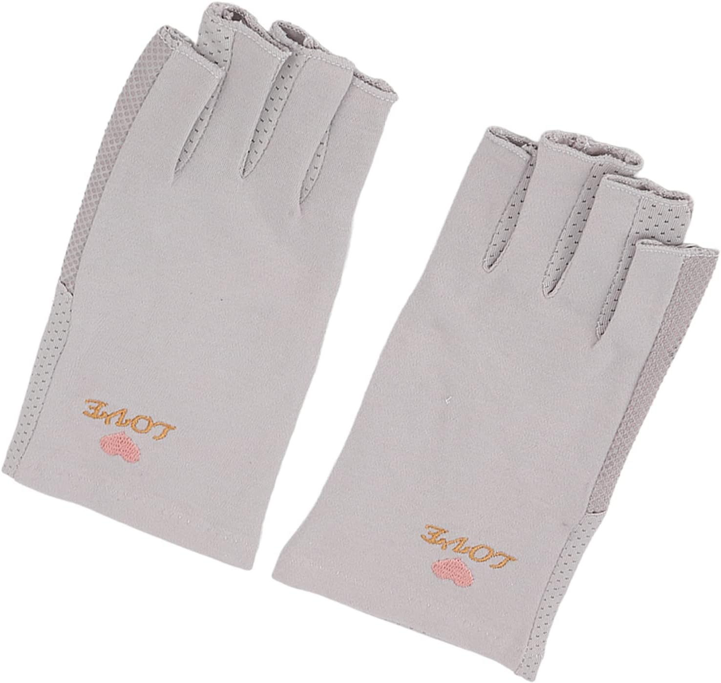OEBUAFI Manicure Protective Cover, for UV Nail Lamp with Fine Stitching for Home Salon, Elastic and Breathable Cotton Fingerless, Suitable for Most Girls (Pale Pinkish Grey)