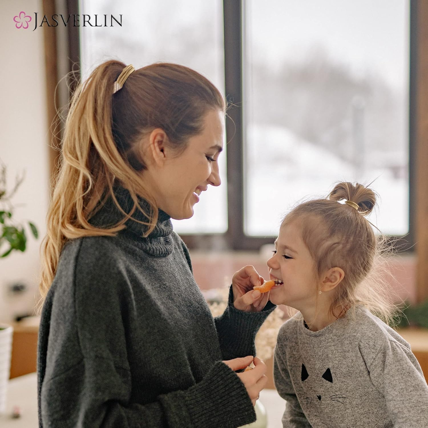 JASVERLIN 2Mm Light Blonde Elastics Hair Ties, Thin Ponytail Holder Hairtie for Women Girls Kids Fine to Medium Texture, No Pull Damage-Free Stretchy Rubber Band Accessories 80 Pcs image number 4