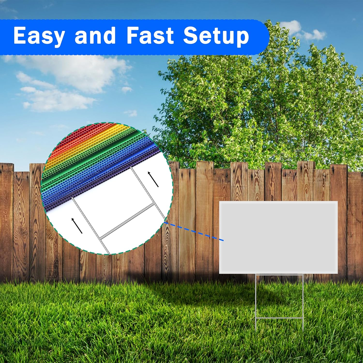 25 Pack Yard Sign Stakes Metal，Yard Stakes for Signs 16.5X7 Inches, Signs Yard Stake for Real Estate Sale Signs,Custom Outdoor Sign image number 3