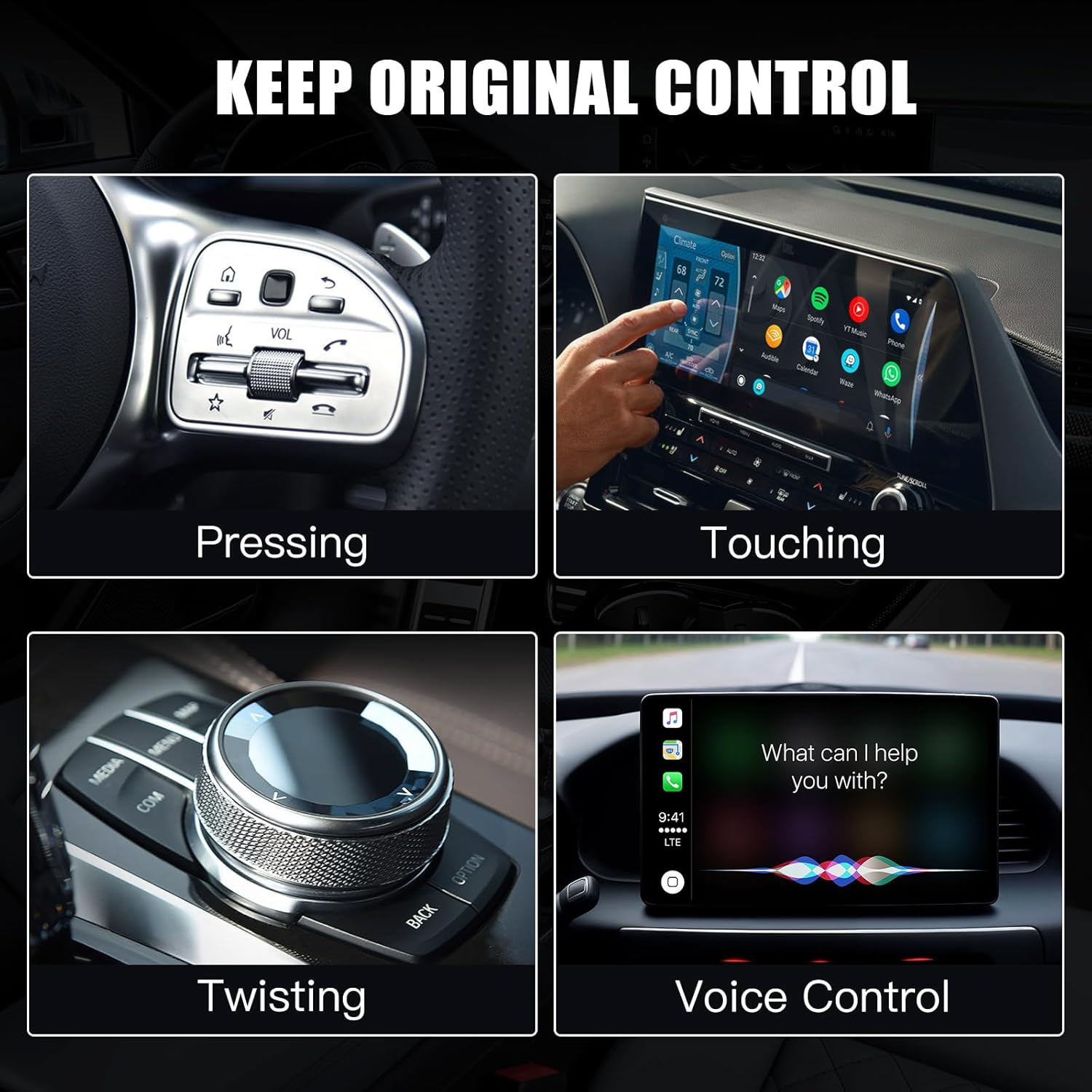 B1 Hottest Plug and Play Wireless Carplay Adapter Convert Wired Carplay to Wireless Carplay,Online Updates Keep Original Control,For Car from 2014 Onwards (B-2) image number 3