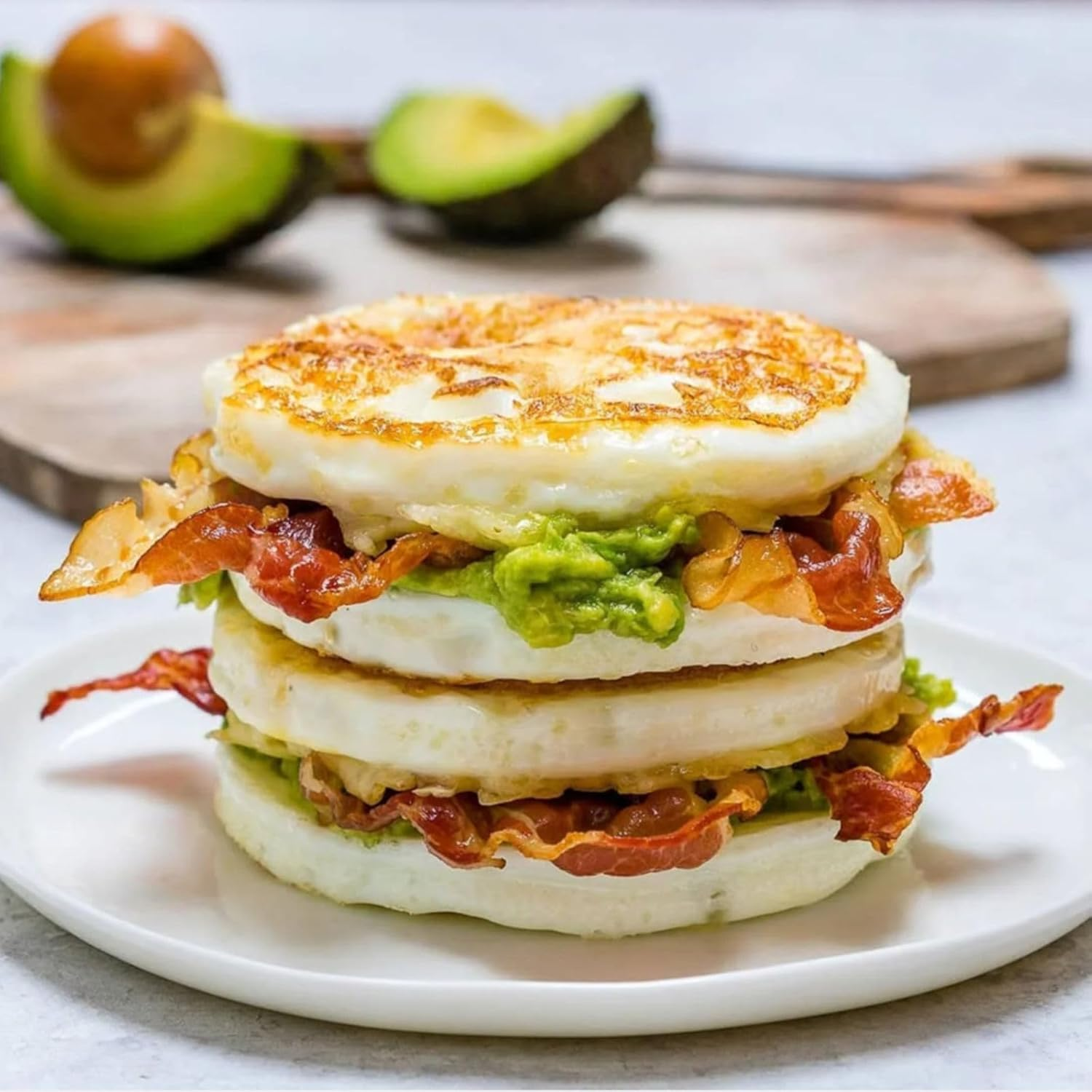 Ocmoiy 4 Inch Silicone Egg Mold for Breakfast Sandwiches, 3 Pack Non-Stick Silicone Jumbo Muffin Top/Hamburger Bun Pan Eggs Bites Molds for Oven Baking Egg Patty, Pancake, Frittata image number 5