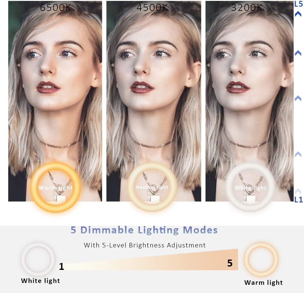 Video Conference Lighting,Webcam Lighting,Ring Light for Monitor Clip On,Zoom Call Lighting, Remote Working, Distance Learning,Self Broadcasting and Live Streaming, Computer Laptop image number 2