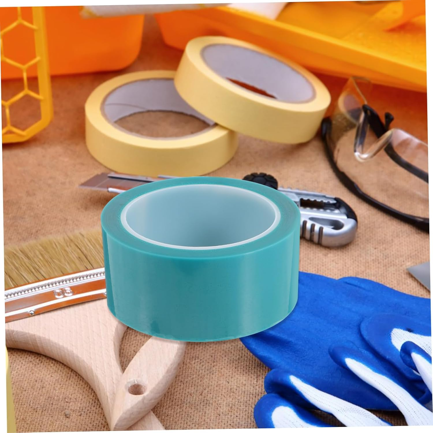 5 Rolls Paint Masking Tape Automotive Paint Supplies Thin Tape for Car Painting Low Tack for Curves and Precision Work image number 2