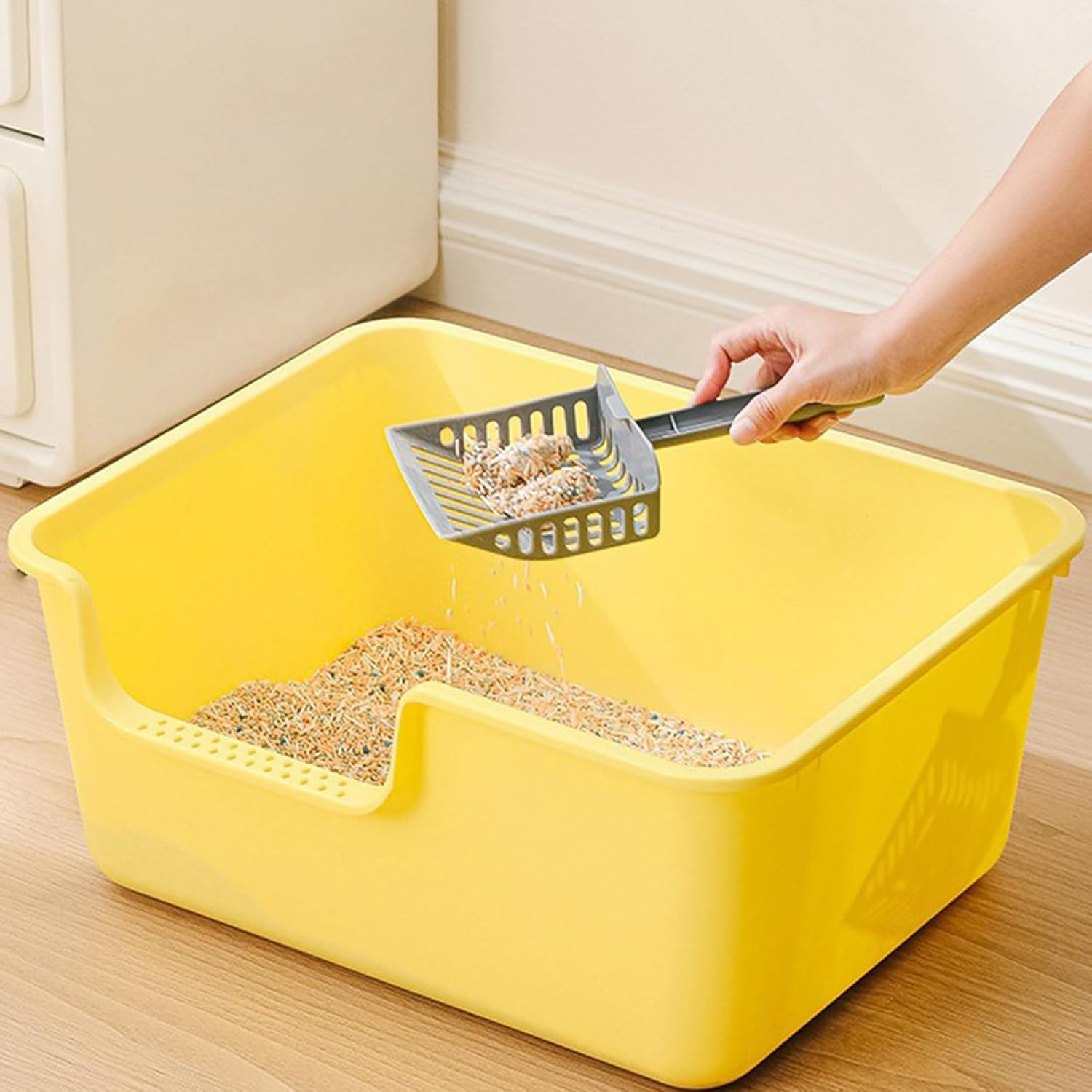 Cat Pan - Large Capacity Cat Pan Litter Boxes Open Top, Litter Tray, Pet Supplies, Anti-Spillage Boxes for Kittens, Big Small Cats, Rabbits image number 3