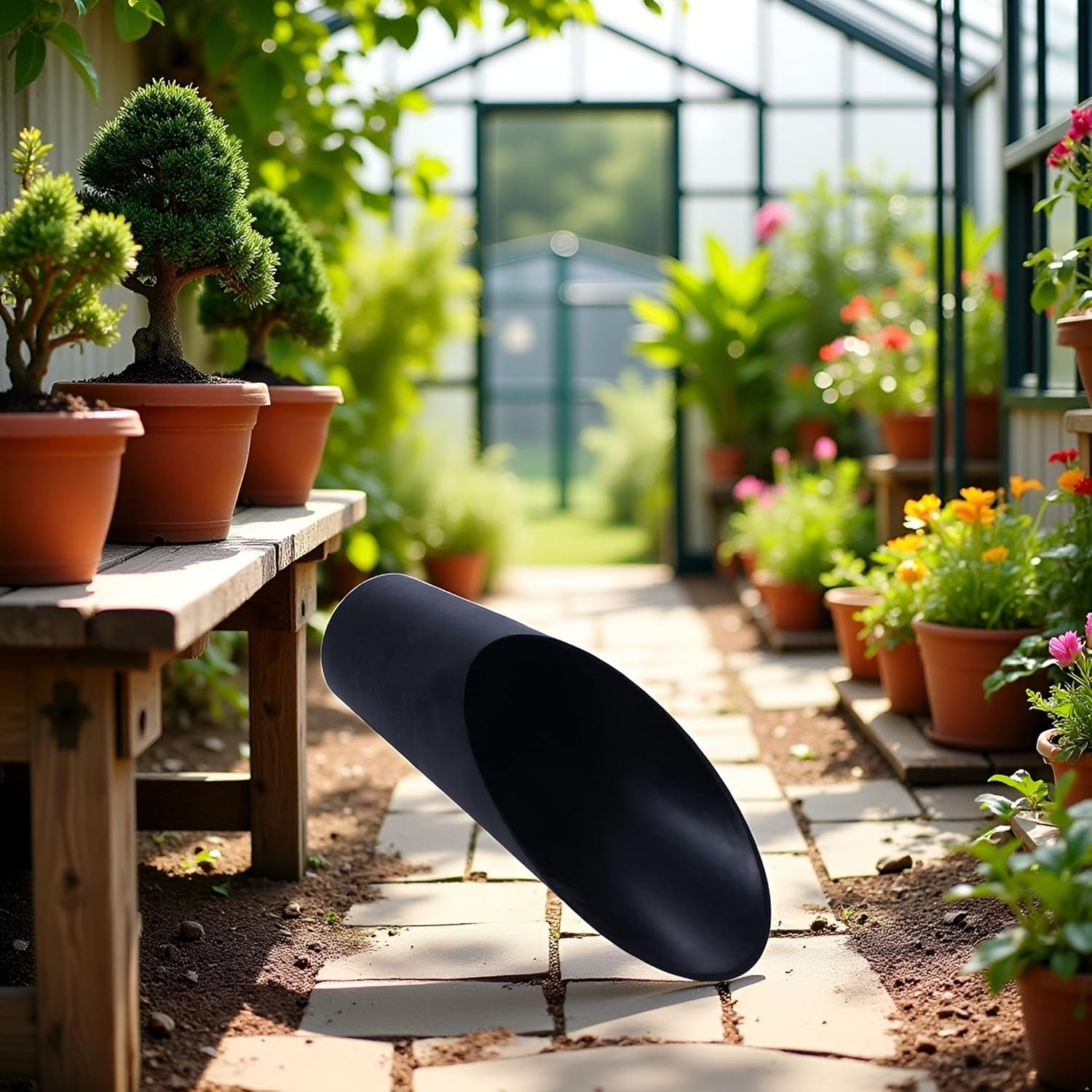 Black Bonsai Soil Scoops- Potting Scoopers Bucket Shovel- Potting Scoopers Bucket Soil Scoop Shovelplastic Garden Soil Scoops -Bonsai, Potting, Cultivation, Weeding,Planting image number 5