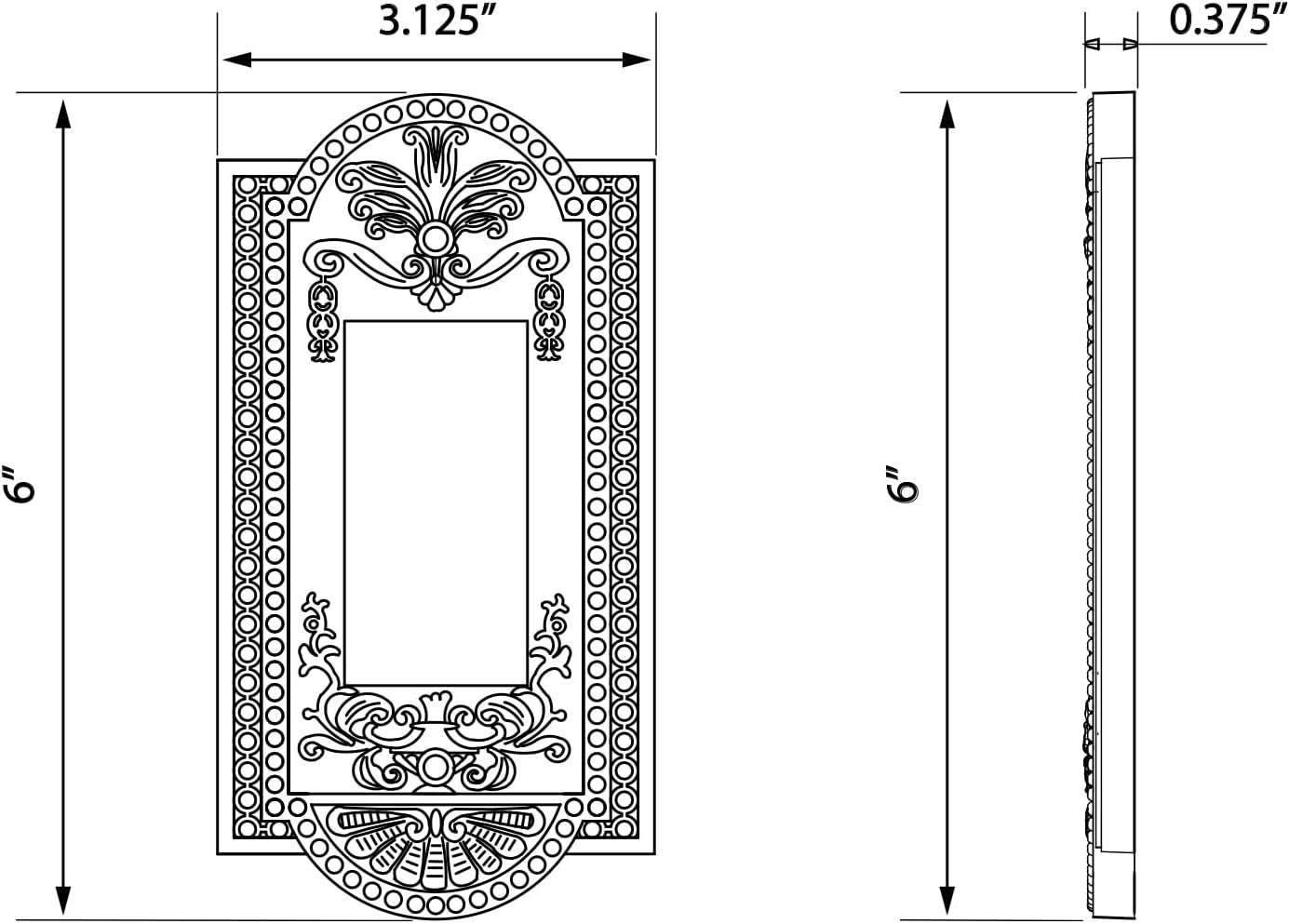 Nostalgic Warehouse 719713 Meadows Switch Plate with Single Rocker, Antique Brass - Gold image number 3