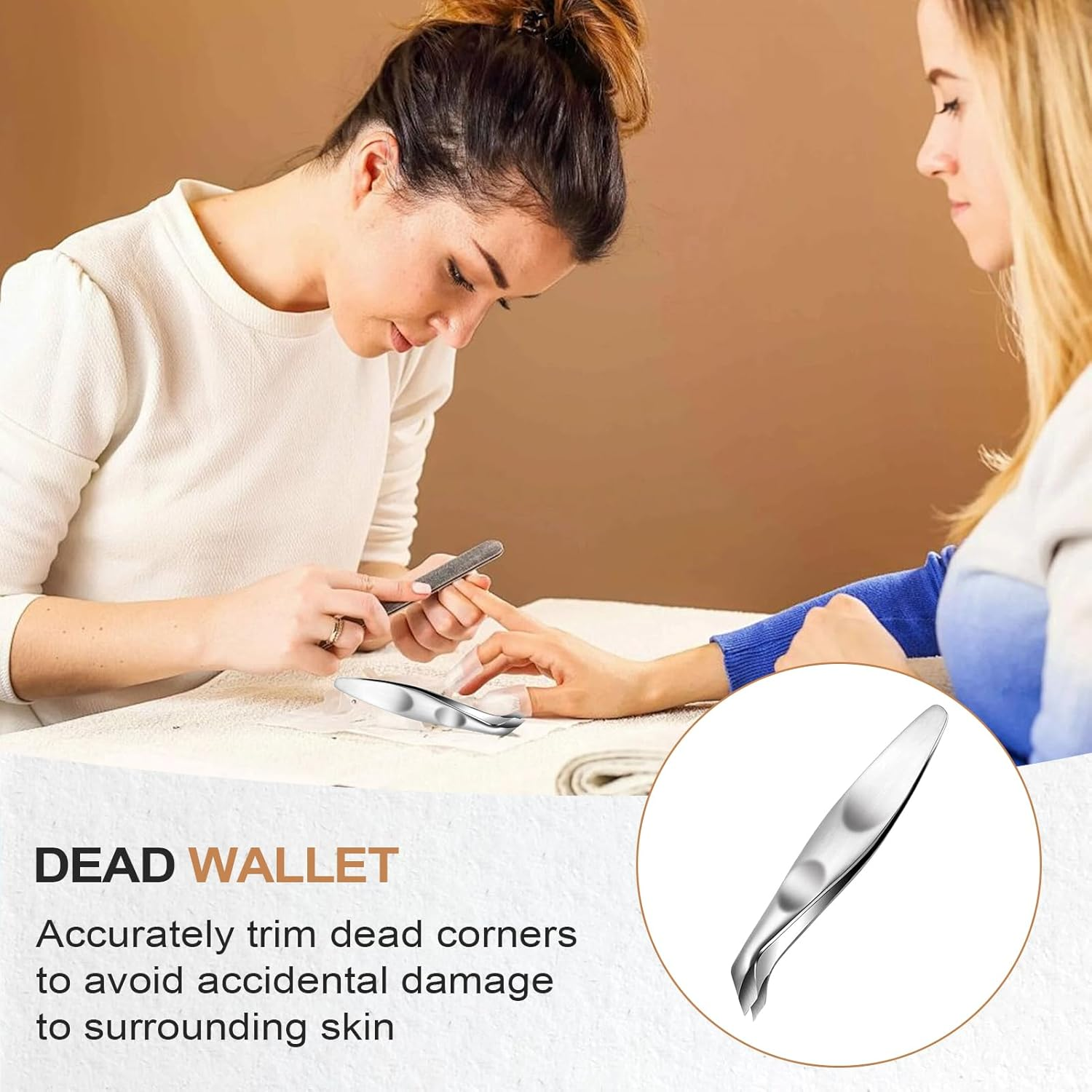 Tktouci Hangnail Clipper, Hangnail Clipper Cuticle Trimmer Tweezer, Stainless Steel Nail Dead Skin Removal Tweezer, Fingernails Toenails Manicure Pedicure Tool for Home Professional Salon Foot Spa image number 5