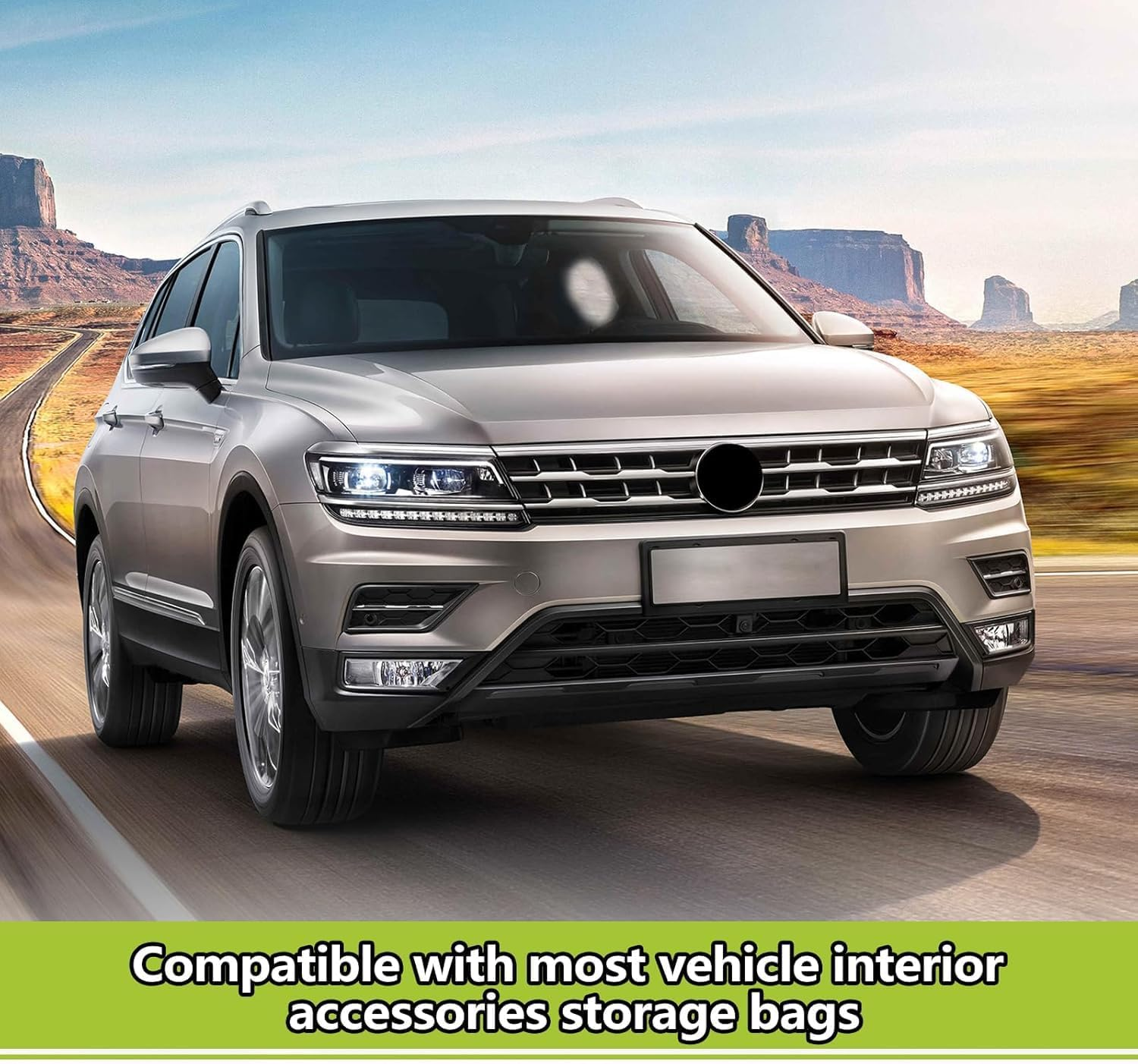 Car Seat Back Organizer, PU Leather Hanging Storage Bag for Suv/Truck &ndash; Waterproof, Easy to Clean, 9.96X9.84 Inch Multipurpose Organizer for Snacks, Phones, Baby Items & Trash (Black) image number 4