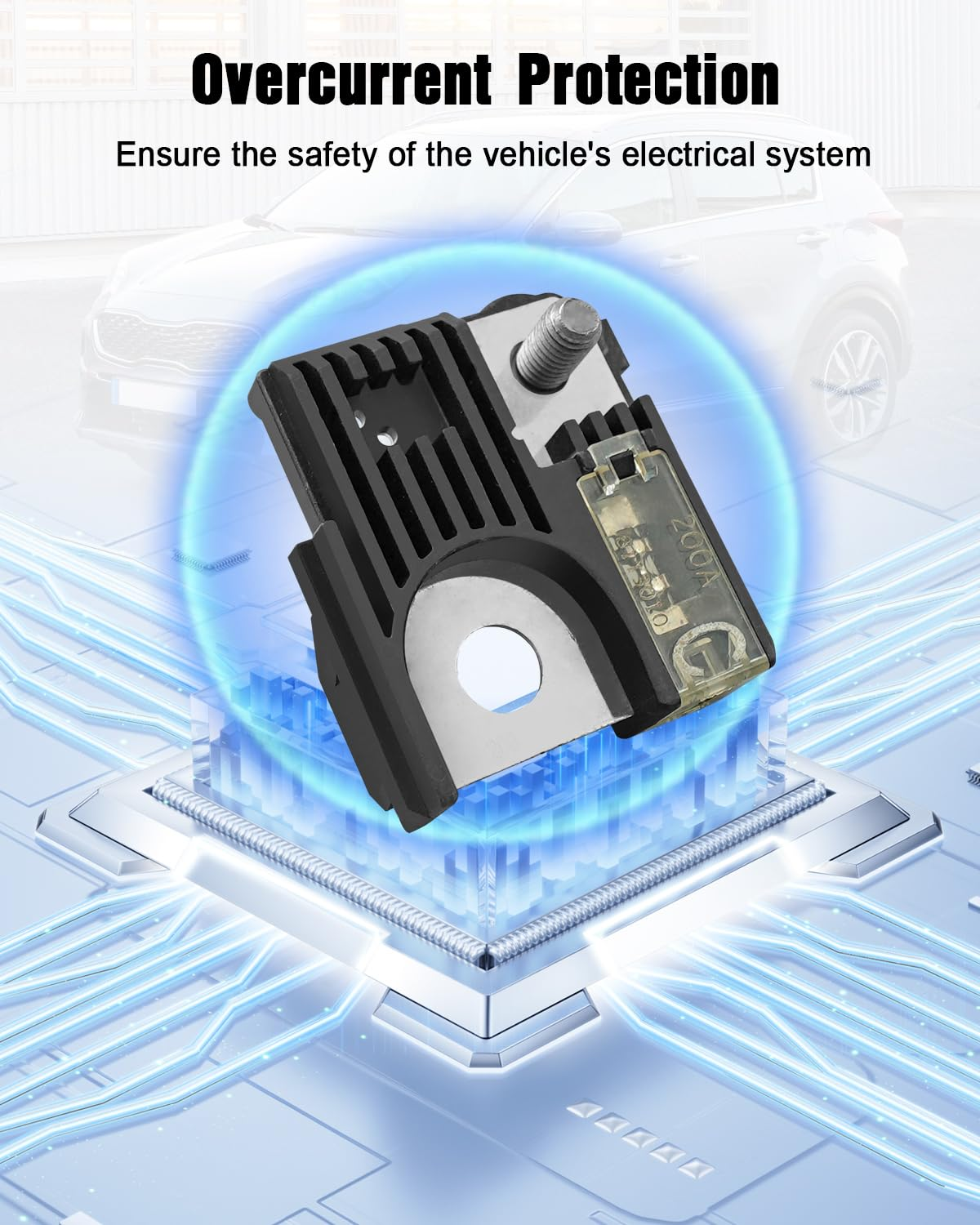 AUGREX 18980-08110 189808110 200Amp Battery Fuse Fit for Kia Sportage Cadenza 2016 2017 2018, with 2 Nuts M8 & M6 image number 5