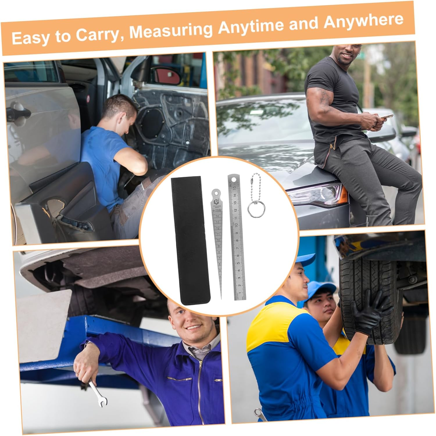 ZUNOXAZ Stainless Steel Gauge for Automotive Use Precision Gauge Tapered Measuring Tool for Car Gaps and Lightweight Design for Easy Portability