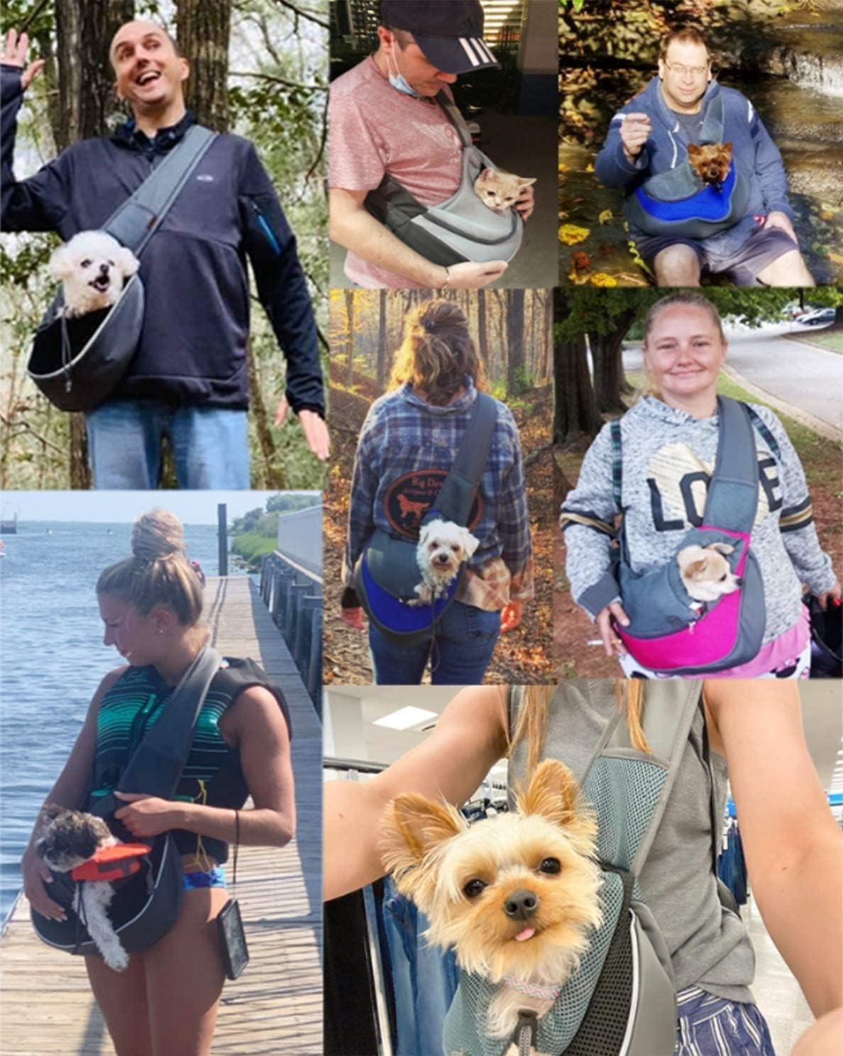 Ieasey Portable Small Dog Cat Puppy Carrier Shoulder Bag, Breathable Mesh, Blue, 45 Cm X 13 Cm X 28 Cm, 2-4.5 Kg, Modern Style, Perfect for Small Dogs & Cats, Outdoor Use image number 5