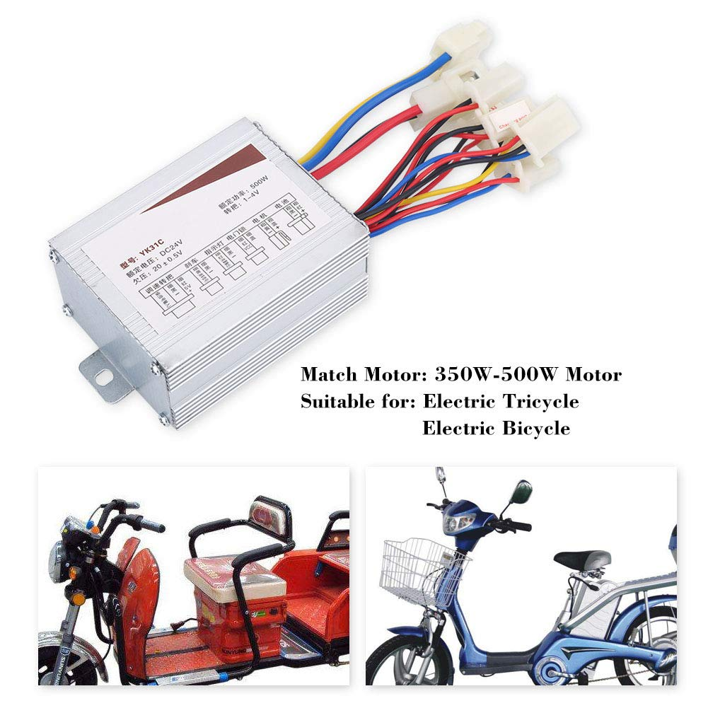 24V Controller 24V 500W Motor Speed Controller Electrical Scooter E Brushed E Bike Tricycle Brush Motor Control Box Electric Motor Controller Electric Speed Controller image number 4
