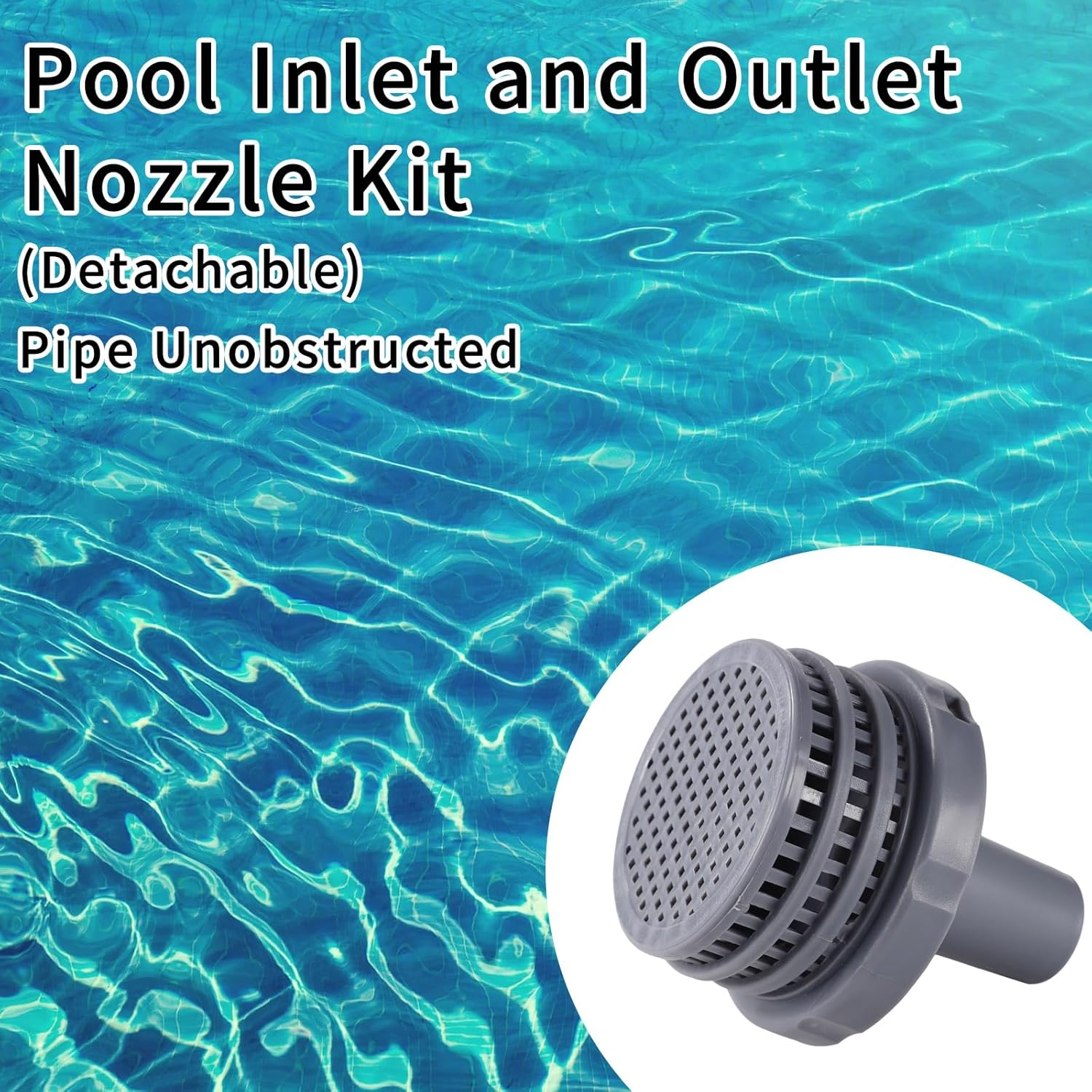 11070/11072 Pool Strainer Replacement Compatible with Intex 25022E, Pool Jet Connector Replacement(Grey) image number 1