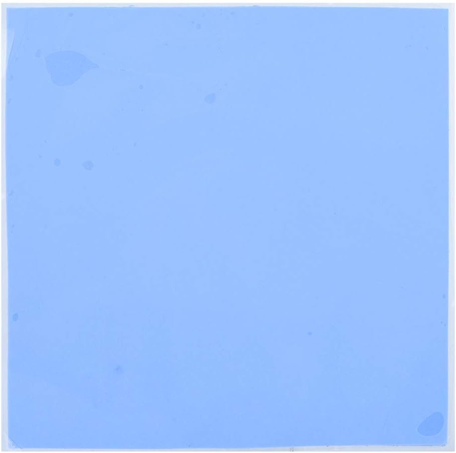 100Mm X 100Mm X 3Mm CPU Thermal Pad, CPU Chip Heatsink Cooling Thermal Conductive Silicone Pad, for CPU Chip Heat Conduction or LED Heat Conduction - Blue image number 6