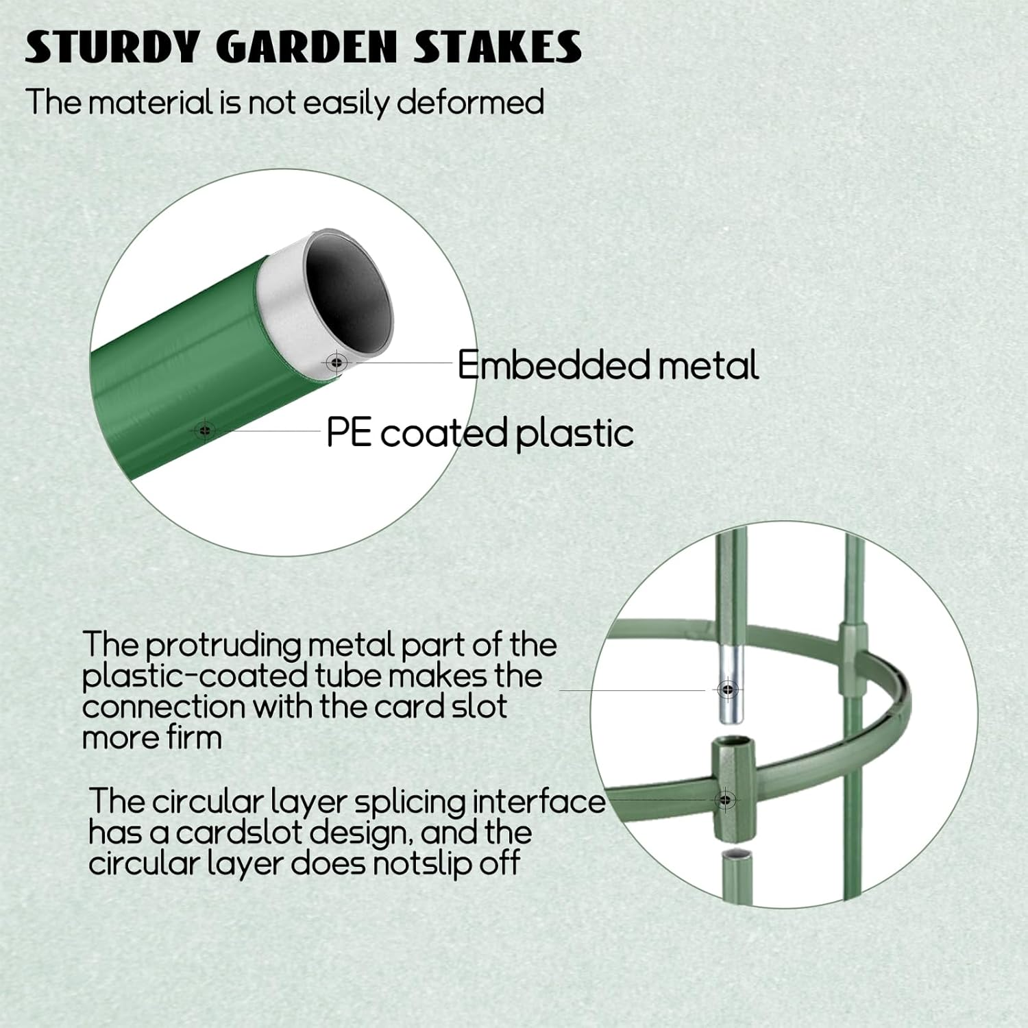 2 Packages Plant Rack, Tomato Cage, Tomato Rack up to 54.5 Inches Adjustable Height for Growing Tomato Plants, Potted Green, Climbing Vegetable Plants (2) image number 2