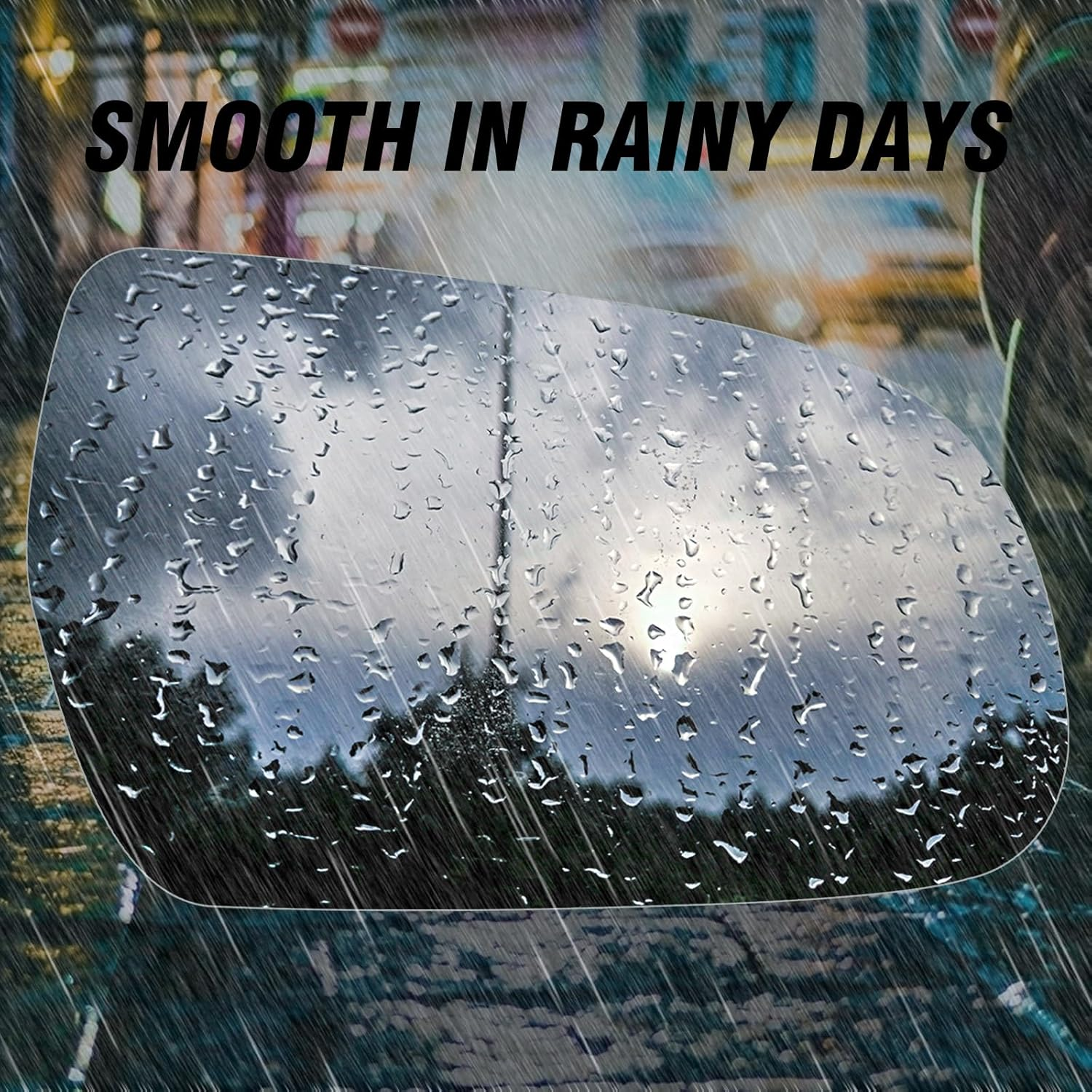 Front Right Driver Side Heated Wing Mirror Glass with Backing Plate, Rearview Wing Door Mirror Glass Heated Replacement for Audi A4 2010 2011 2012 2013 2014 2015 RHD image number 3