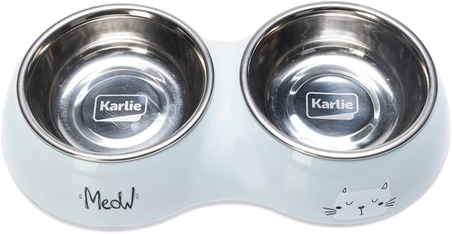 Karlie Rana Cat Bowl Dinner Set 2 Light Blue 522654 400 Ml image number 5