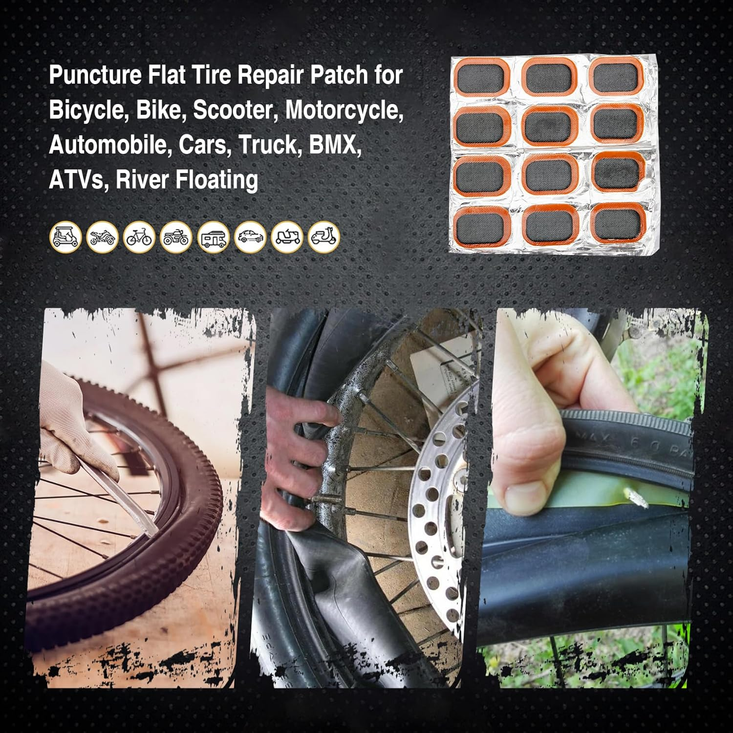 Krimocy 147 Pcs Tyre Repair Kit Heavy Duty Tire Plug Kit for Car, Universal Tire Patch Kit to Fix Punctures and Plug Flats, Tire Repair Plugs for Truck, RV, ATV, Tractor, Trailer image number 6