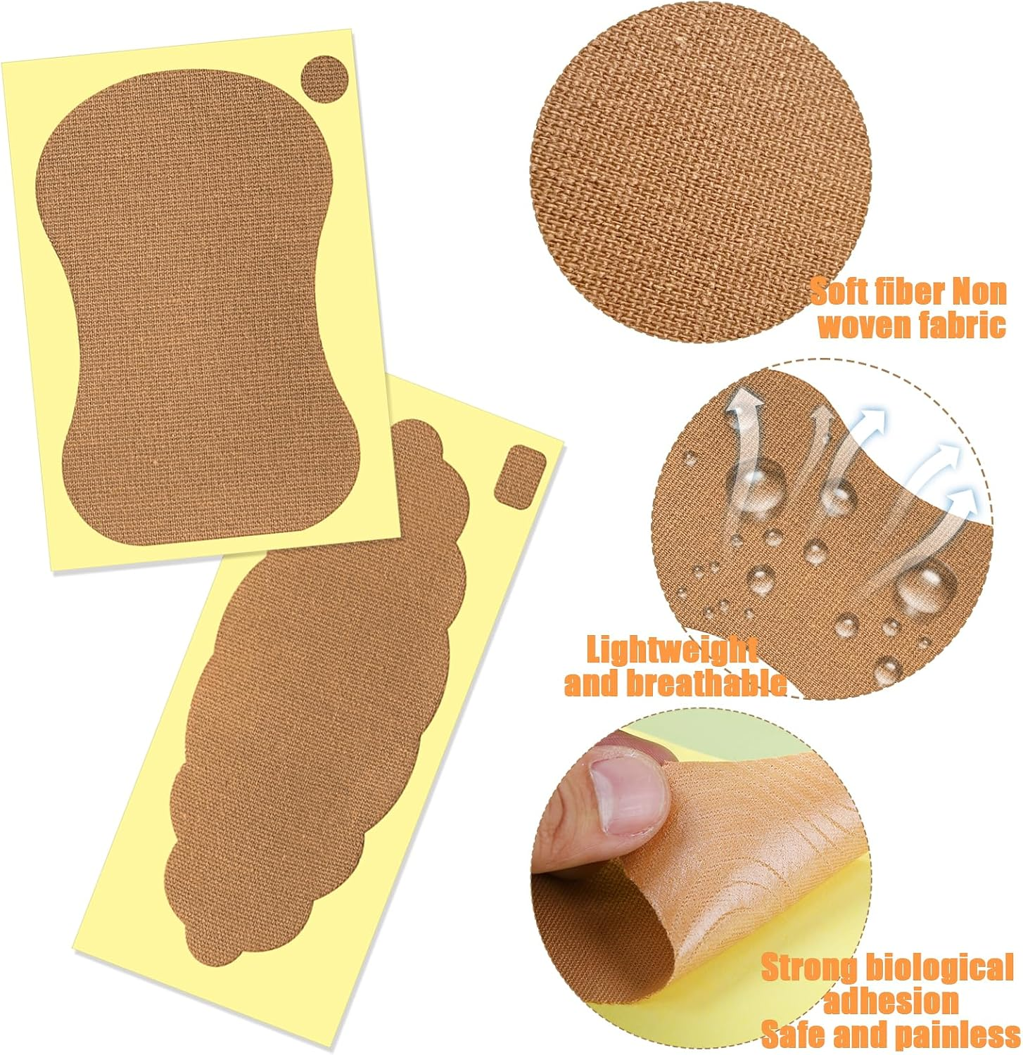 TEAONE Armpits Sweat Pad, 20 PCS Sweat Stickers for Women and Men (2 Styles) image number 5
