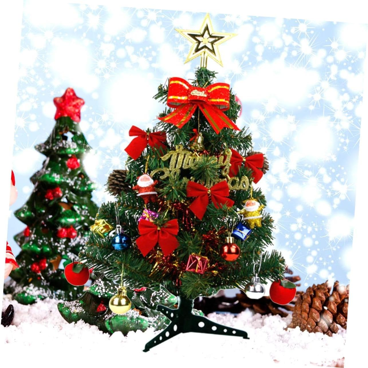 Desktop Christmas Tree Ornaments Festive Tabletop Holiday Decoration for Home Parties and Christmas Celebrations