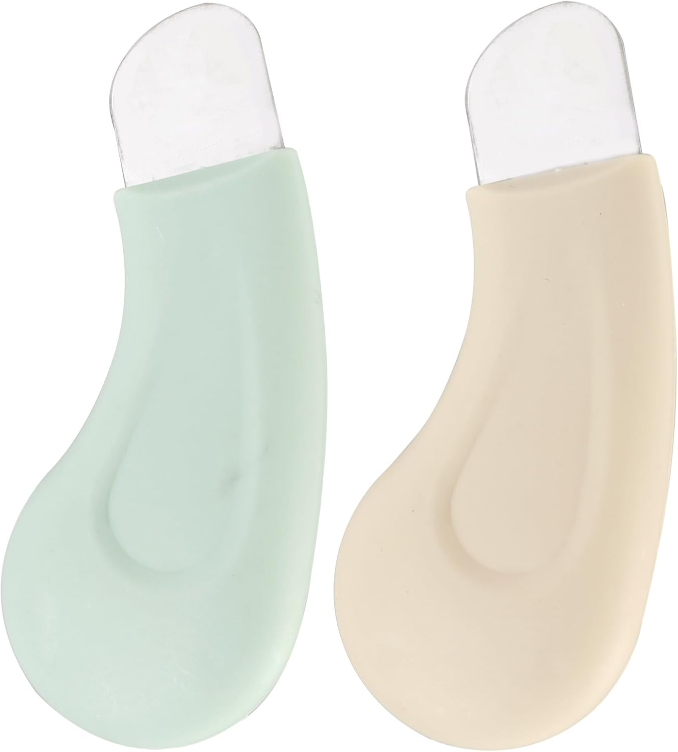 2 Pack Blackhead Remover Tool Set - Stainless Steel Pore Cleaner with Silicone Handle for Deep Cleansing, Gentle Nose Blackhead Extractor - Skin Care Tools for Men & Women (Beige & Green) image number 3