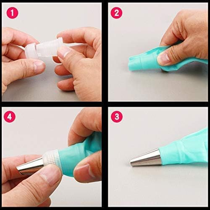 White Pastry Bag Coupler, 12 Pcs Three Different Sizes Plastic Standar Cake Decorating Pipe Tip Coupler for Piping Bags Icing Nozzles image number 3