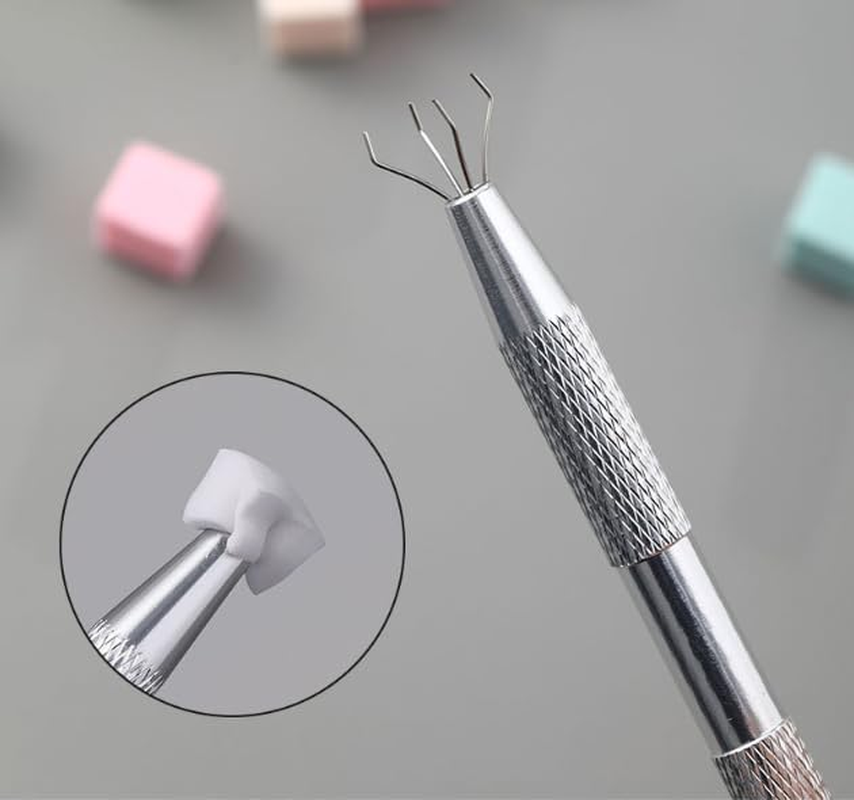 200 Pack Nail Sponge Set with Metal Grabber & 2 Silver Claw Clips Professional Gradient Makeup Sponges for Nail Art & Blush Blending Disposable Salon Manicure & Ombre Tools image number 4