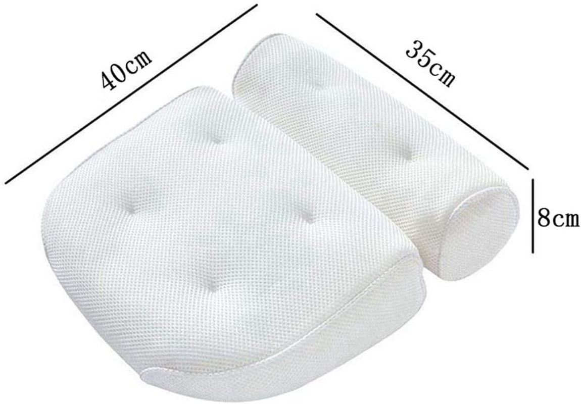 Bathtub Pillows, Spa Bathtub Pillow with 6 Suction Cups Head Neck Back and Shoulder Support Bath Pillows for Hot Tub Jacuzzi Home Spa image number 5