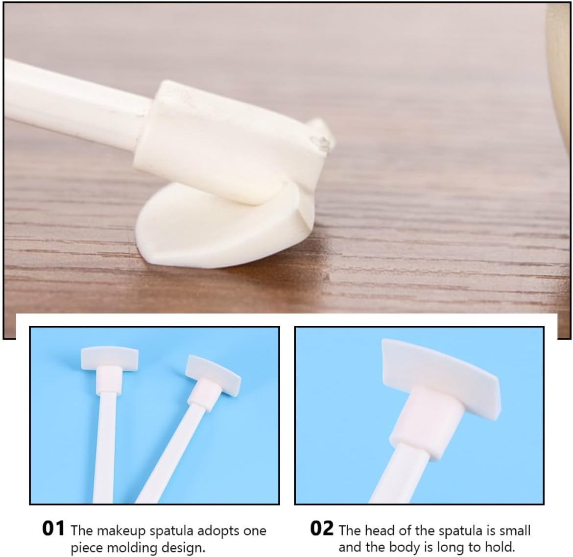 Ciieeo 5Pcs Long Handle Bottle Scraper Set, White Silicone Spatulas for Jam, Ketchup, Sauce, Kitchen Utensils for Narrow Bottles and Jars, Multipurpose Cooking Tools image number 3