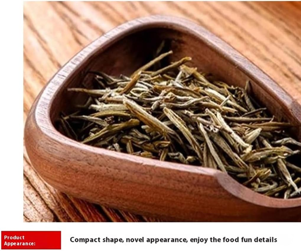 BEALIFE Natural Walnut Wood Coffee Bean Dosing Cup with Ceramic Spoon Rest Wooden Coffee Bean Dosing Bowl Walnut Wood Dosing Cup, A image number 3