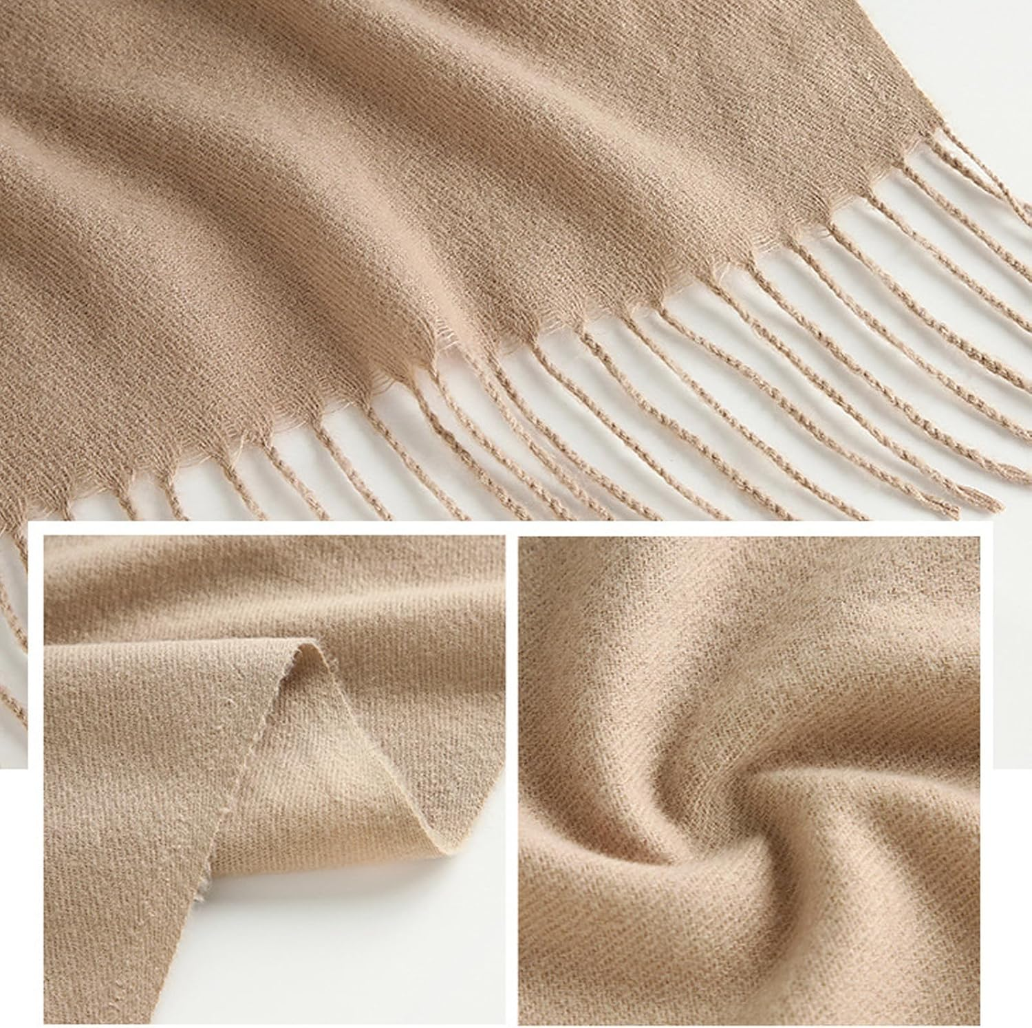 Lopsity Women'S Scarf Pashmina Shawls and Wraps Soft Large Scarves Solid Color for for Evening Dresses Travel Office Winter Wedding image number 6