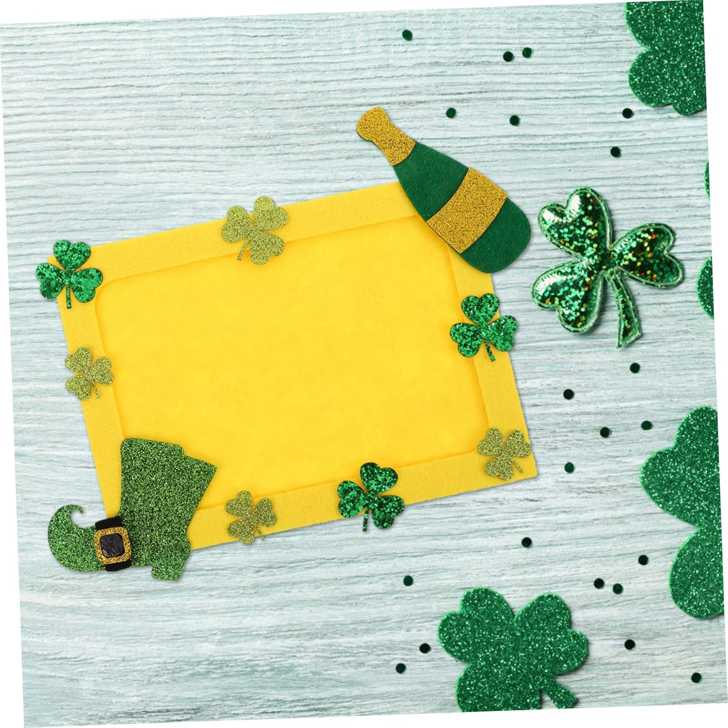 Unfinished Green Shamrock Collage Frame for Easy Decoration Versatile Holiday Decor for Home Office for Displaying Your Memories image number 6