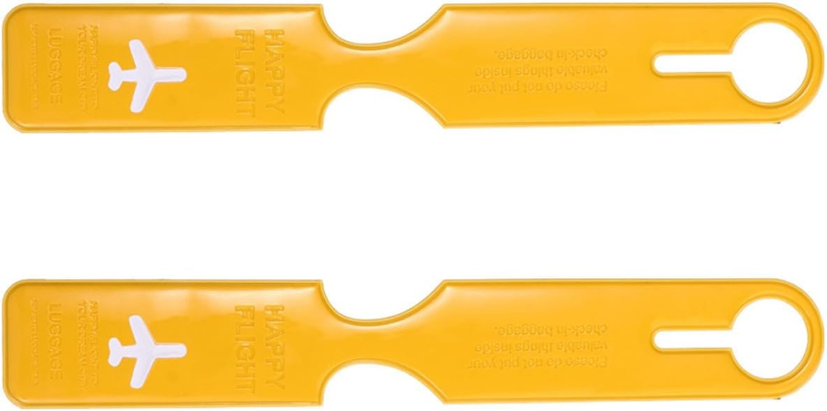 JOINPAYA 2-Pack Yellow Luggage Tags for Suitcases with Durable Plastic Material, Travel Bag Identifier Labels for Women&rsquo;S Baggage, Suitcase Tag Label Set for Easy Baggage Identification image number 1